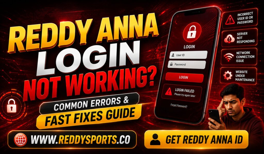 Reddy Anna Login Not Working Common Errors & Fast Fixes Guide