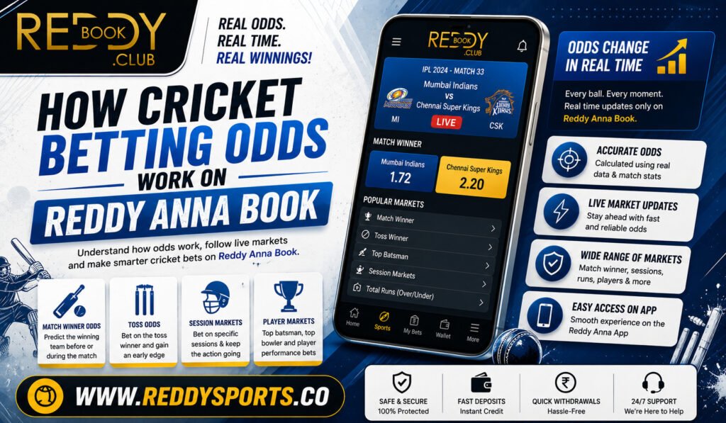 How Cricket Betting Odds Work on Reddy Anna Book