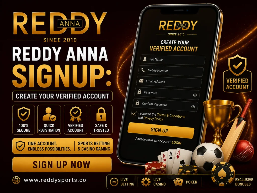 Reddy Anna Signup: Create Your Verified Account